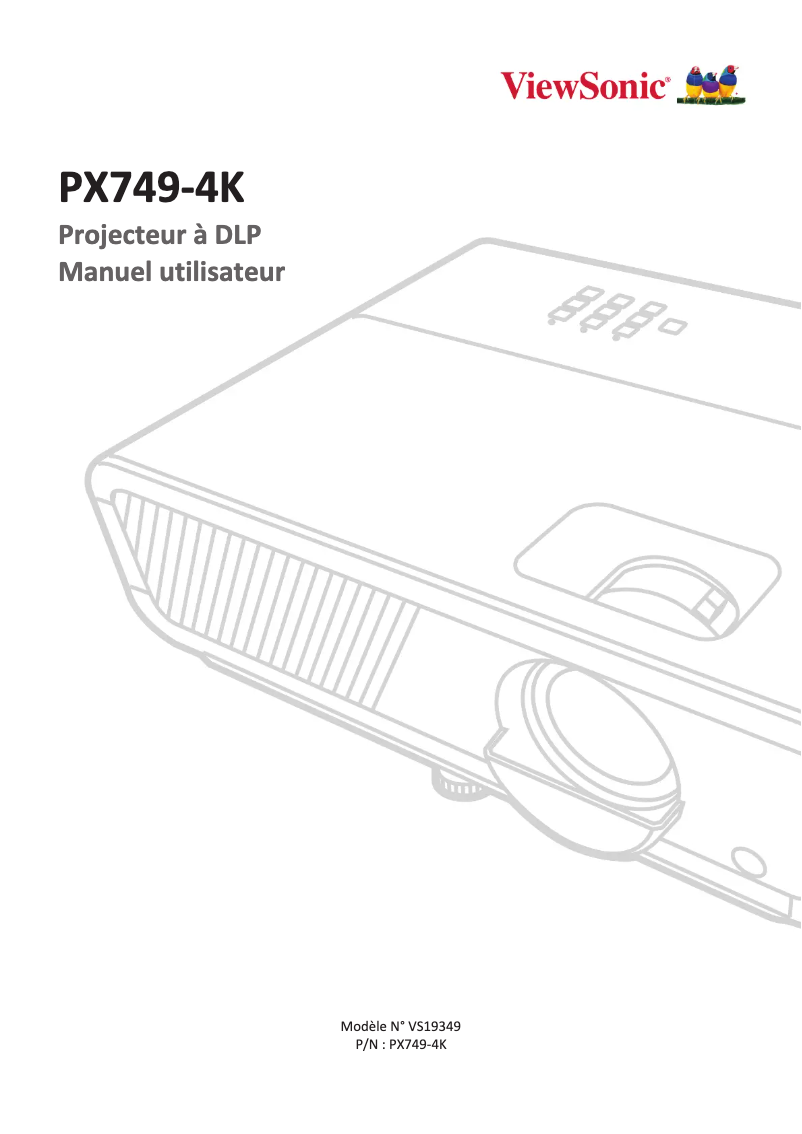 Page n°1 - Manuel utilisateur Viewsonic PX749-4K