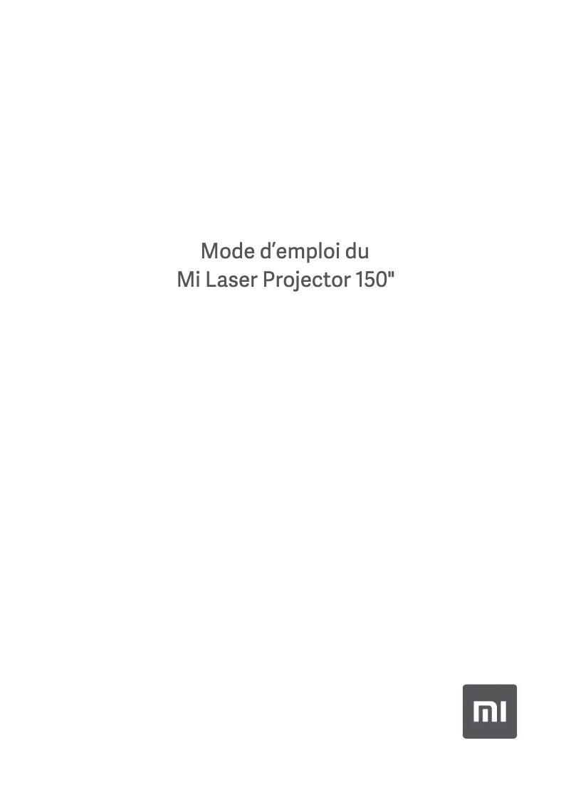 Image de la première page du manuel de l'appareil Mi Laser Projector 150"