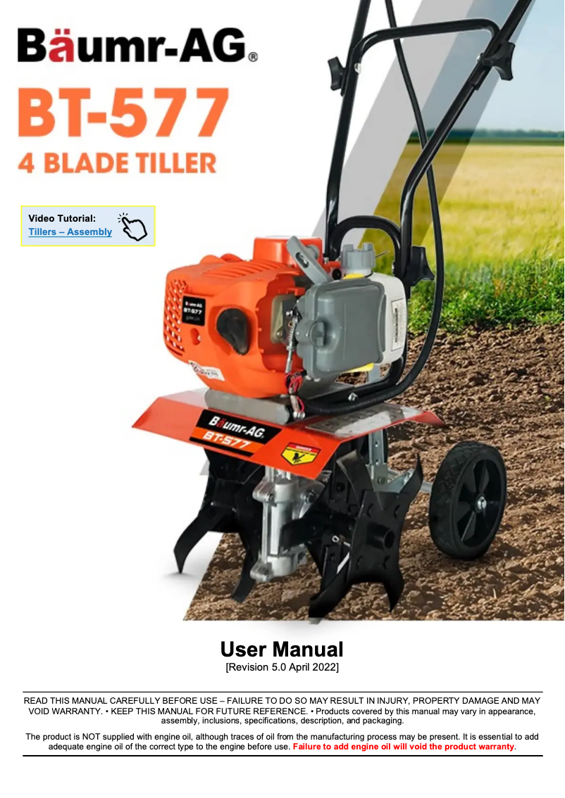 Página 1 del manual Manual de usuario Baumr-AG BT-577