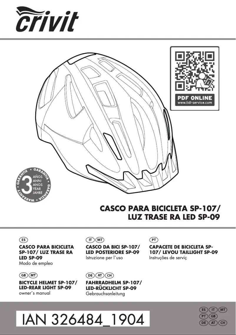 Page 1 de la notice Manuel utilisateur Crivit IAN 64300