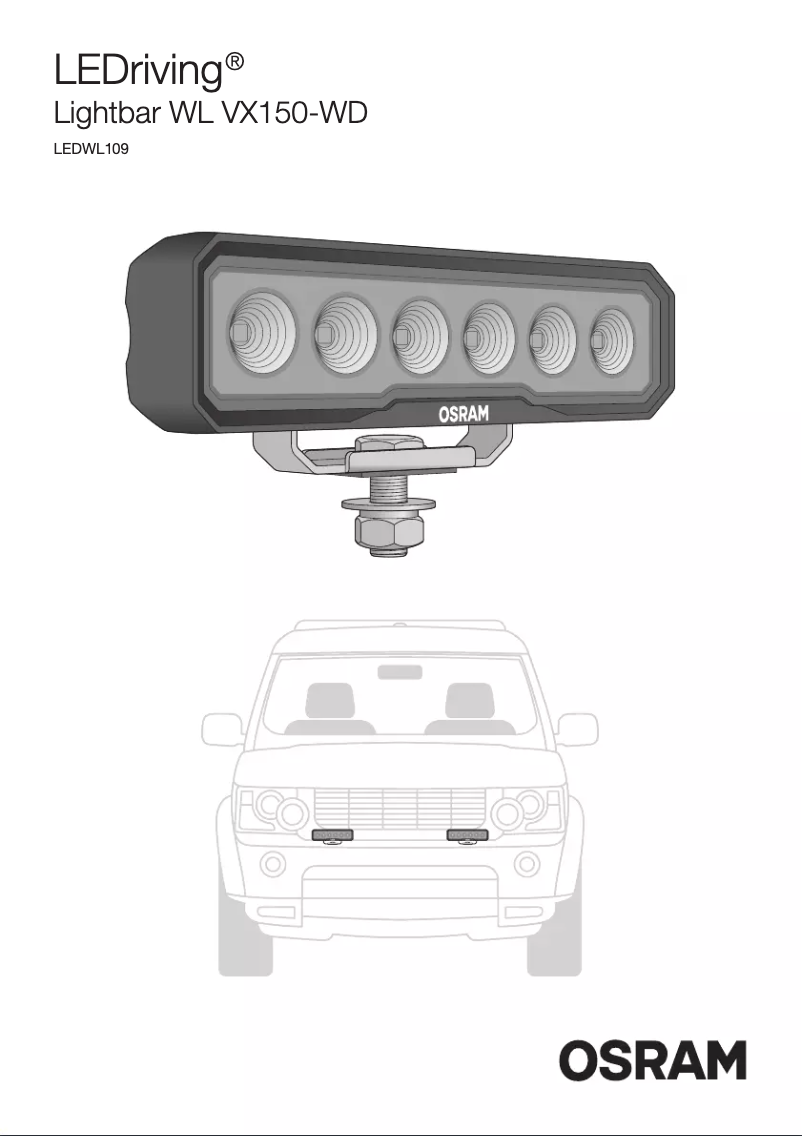Page n°1 - Instructions / montage Osram LEDriving Lightbar WL VX150-WD