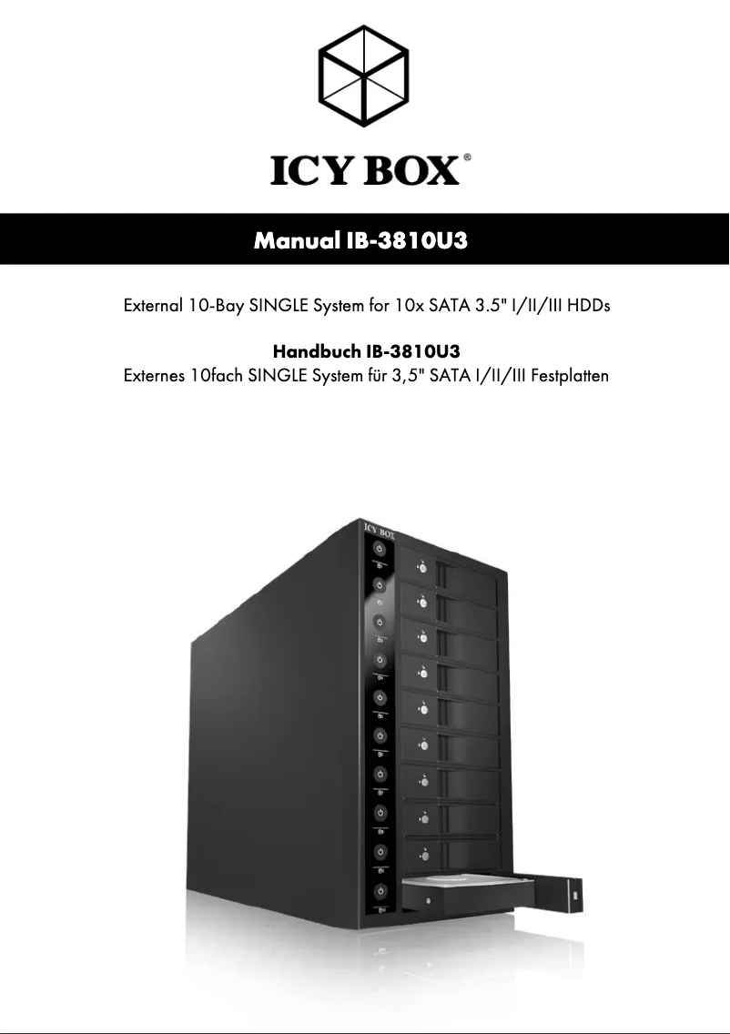 Page n°1 - Manuel utilisateur Icy Box IB-3810U3