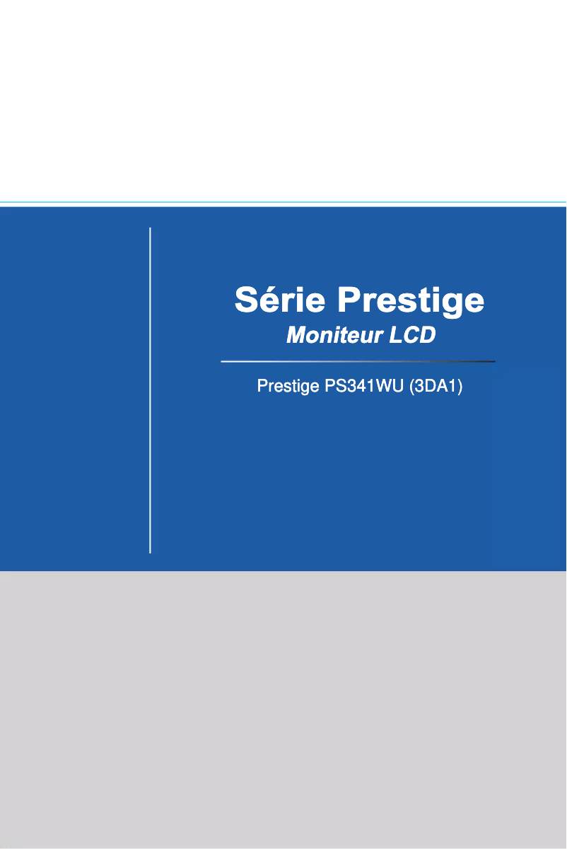 Página 1 del manual Manual de usuario MSI Prestige PS341WU