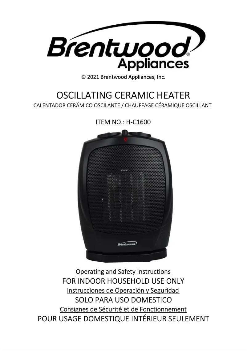 Página 1 del manual Manual de usuario Brentwood H-C1600