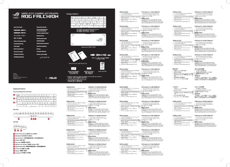 Imagen de la primera página del manual del dispositivo ROG Falchion
