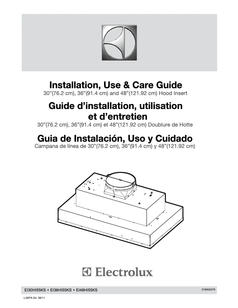 Page n°1 - Guide d'installation Electrolux EI48HI55KS