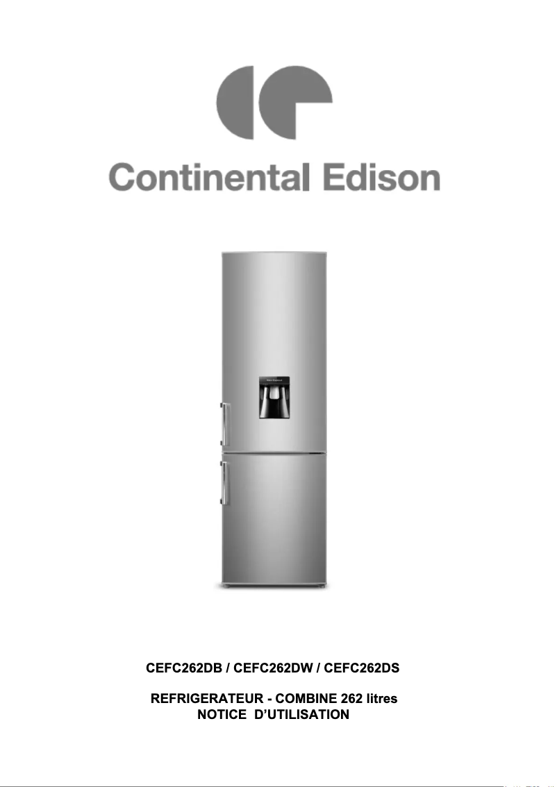 Image de la première page du manuel de l'appareil CEFC268DB