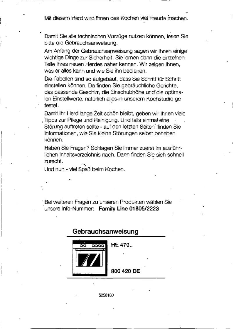 Image de la première page du manuel de l'appareil HE47064