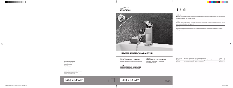 Page 1 de la notice Manuel utilisateur Miomare IAN 284542