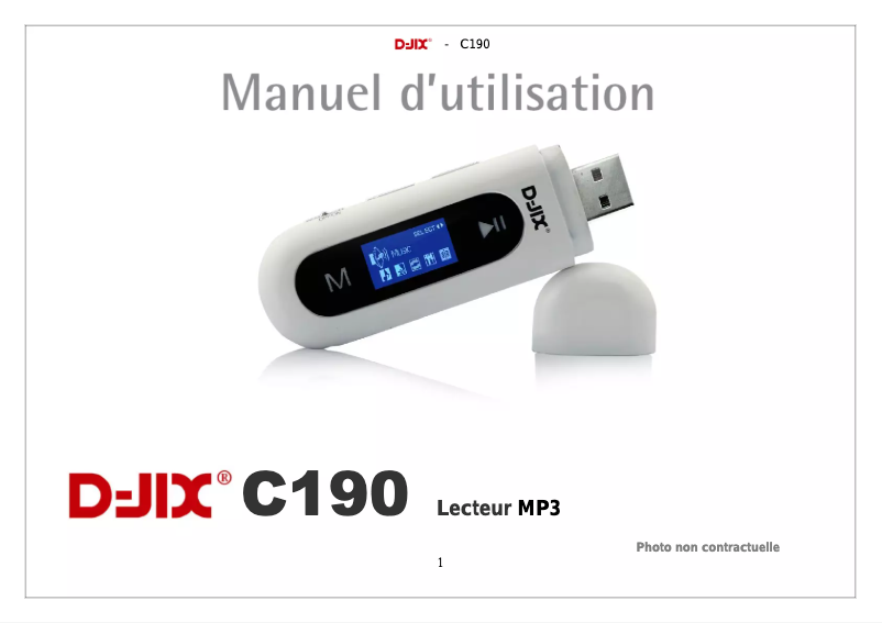 Página 1 del manual Manual de usuario D-Jix C190