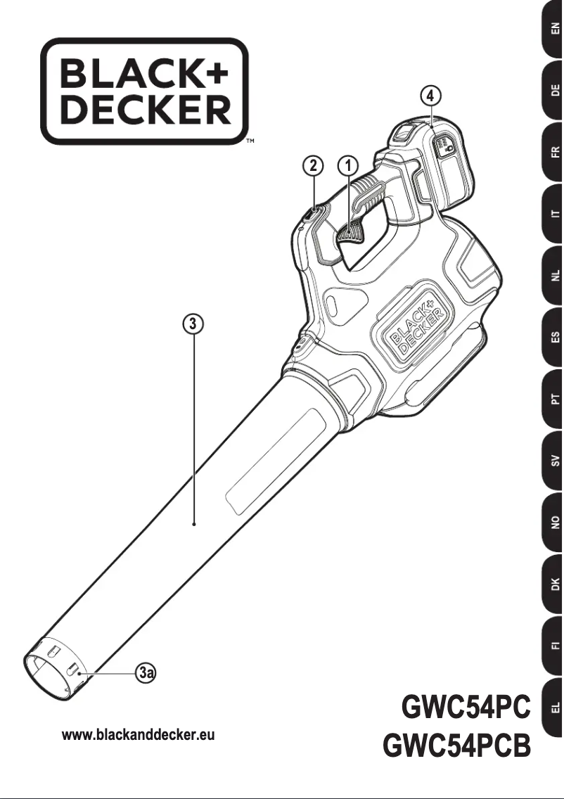 Page 1 de la notice Manuel utilisateur Black & Decker GWC54PC