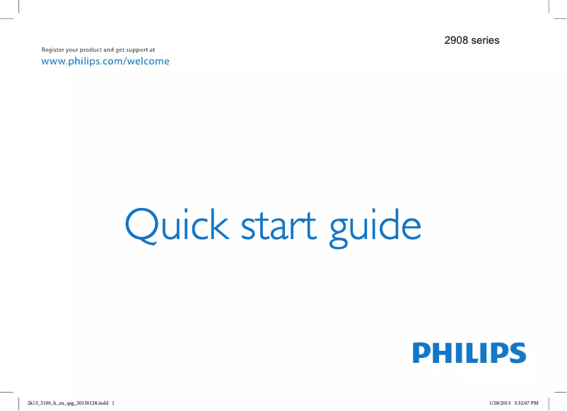 Image de la première page du manuel de l'appareil 28PFL2908H