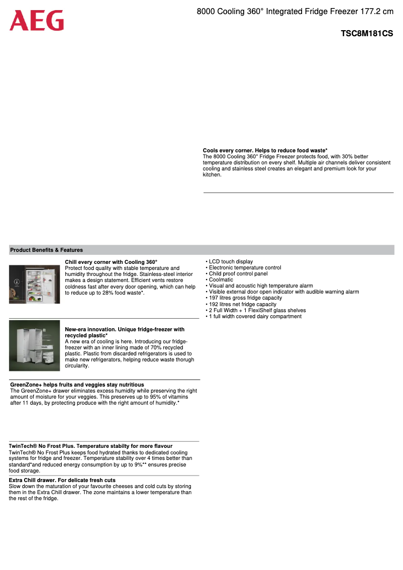 Image de la première page du manuel de l'appareil TSC8M181CS