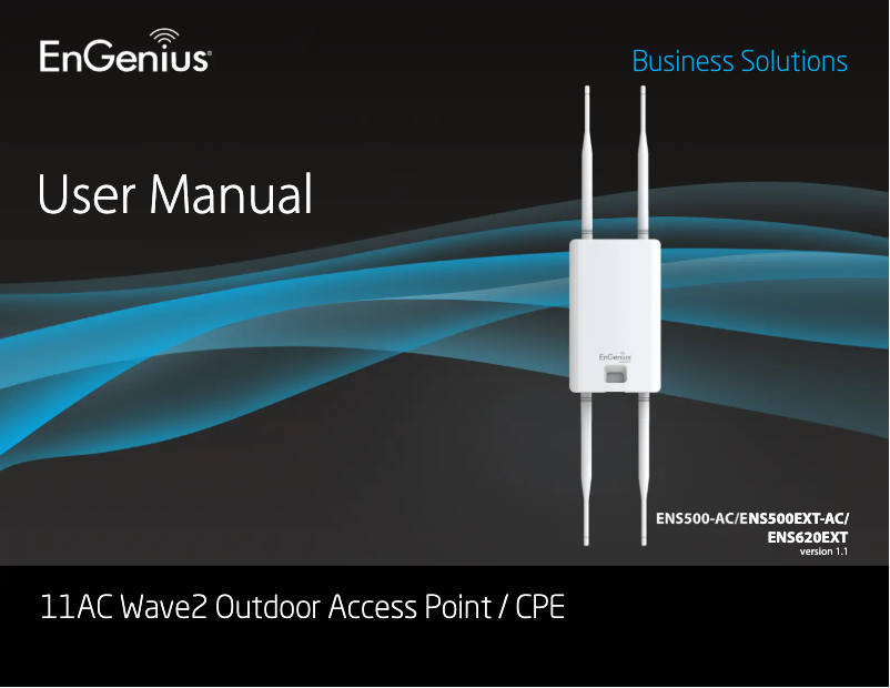 Image de la première page du manuel de l'appareil ENS620EXT