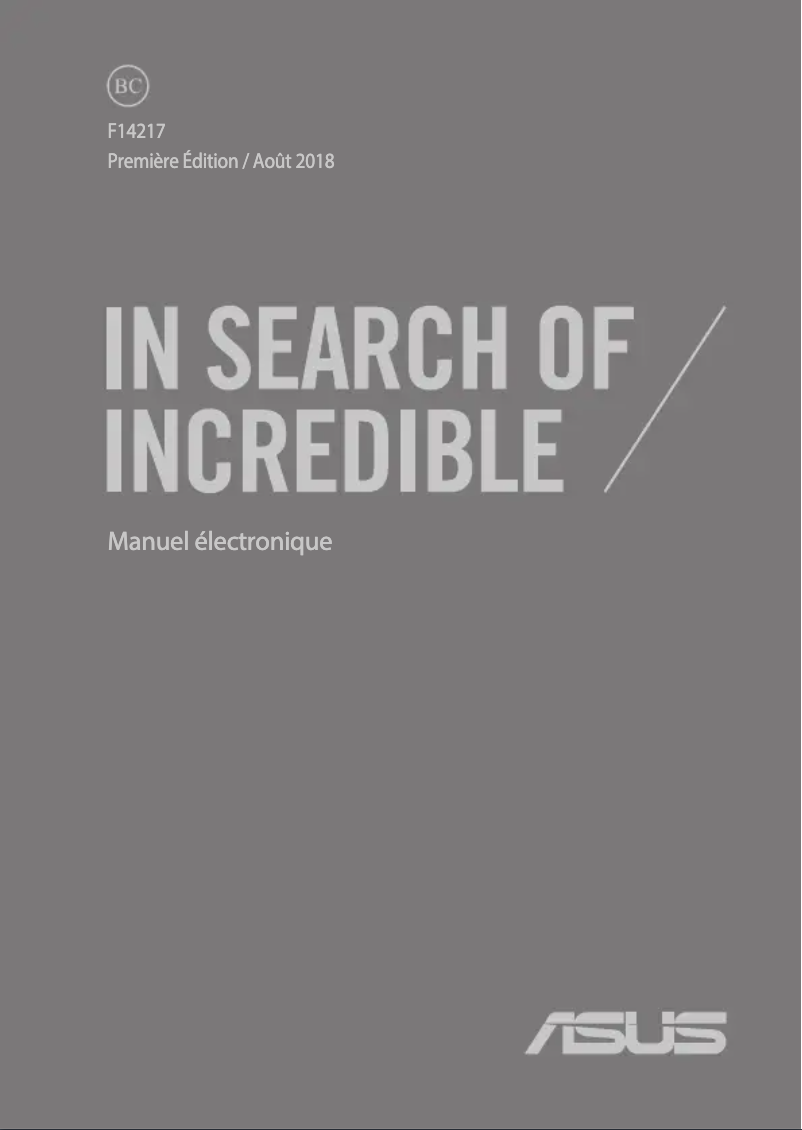Page 1 de la notice Manuel utilisateur Asus Chromebook C523NA-EJ0347