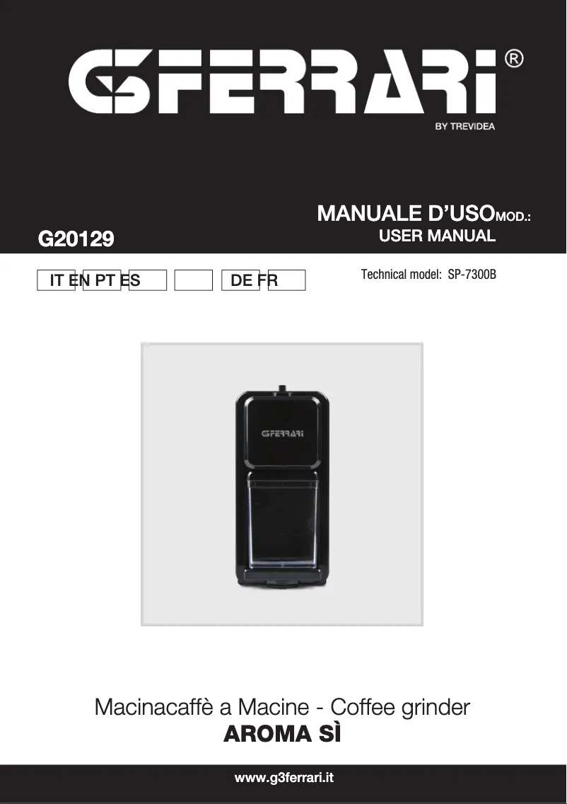 Página 1 del manual Manual de usuario G3 Ferrari Aroma Sì G20129