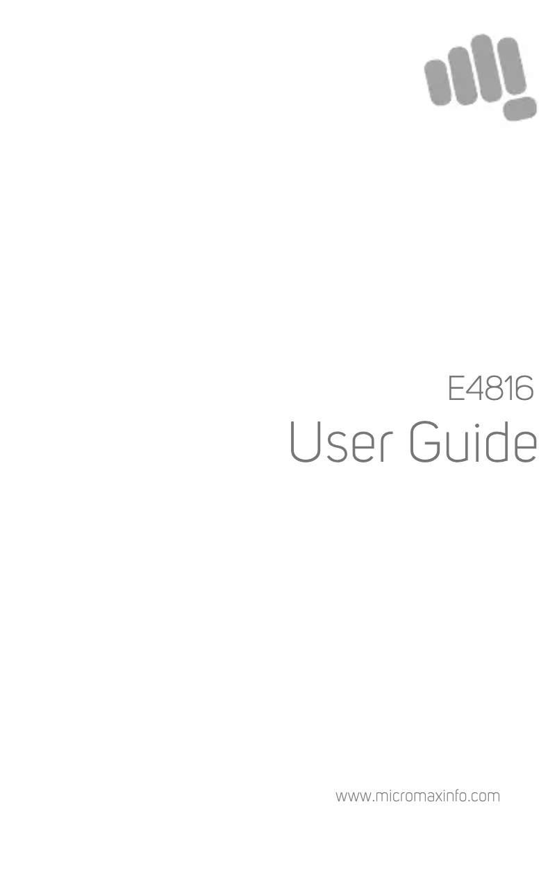 Page 1 de la notice Manuel utilisateur Micromax Dual 4 E4816