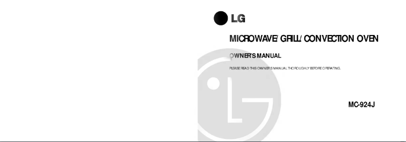 Page n°1 - Manuel utilisateur LG MS-924JL
