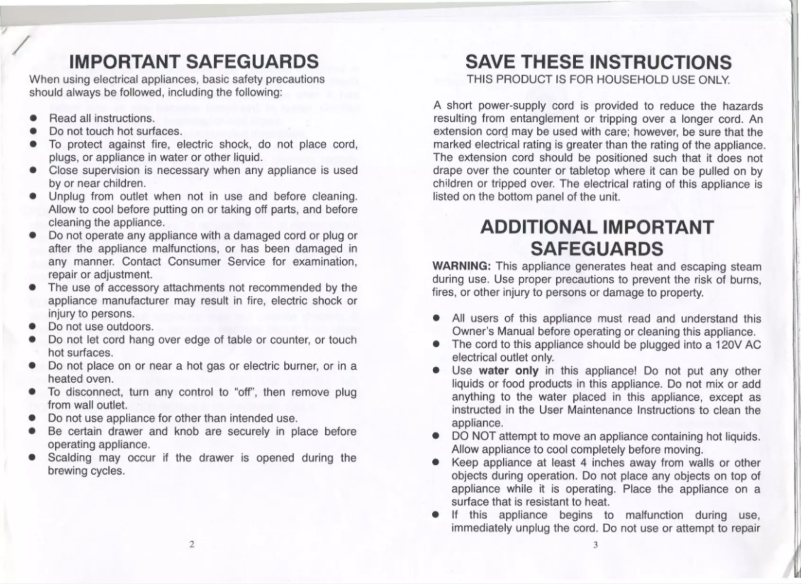 Image de la première page du manuel de l'appareil PB100B