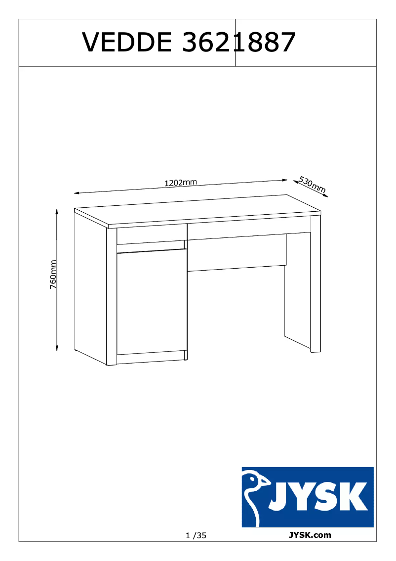 Image de la première page du manuel de l'appareil Vedde