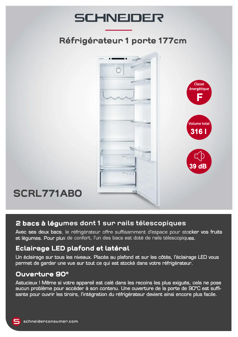 Page n°1 - Fiche technique Schneider SCRL771AB0