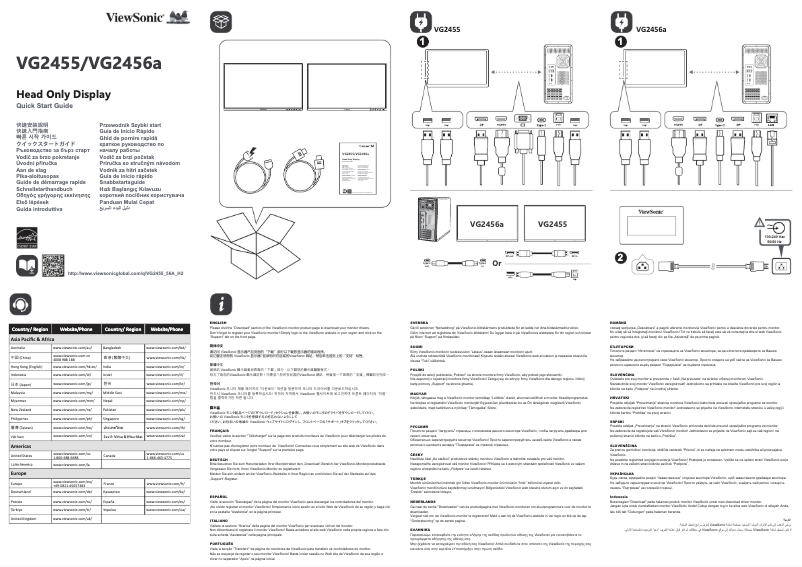 Page 1 de la notice Fiche technique Viewsonic VG2455