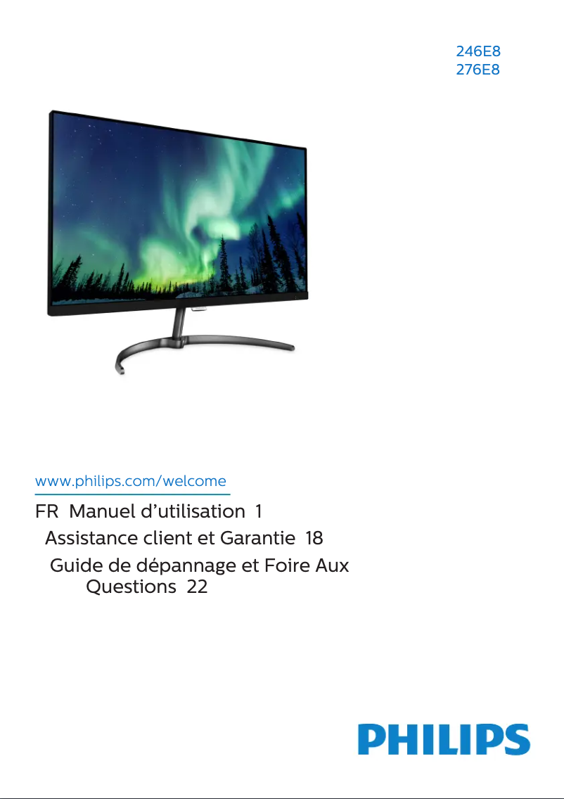 Page n°1 - Manuel utilisateur Philips E Line 276E8FJAB