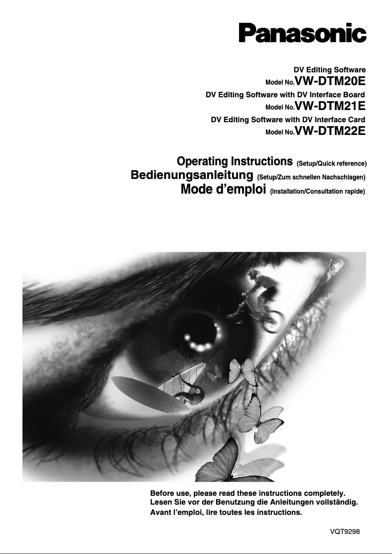 Image de la première page du manuel de l'appareil VW-DTM20E