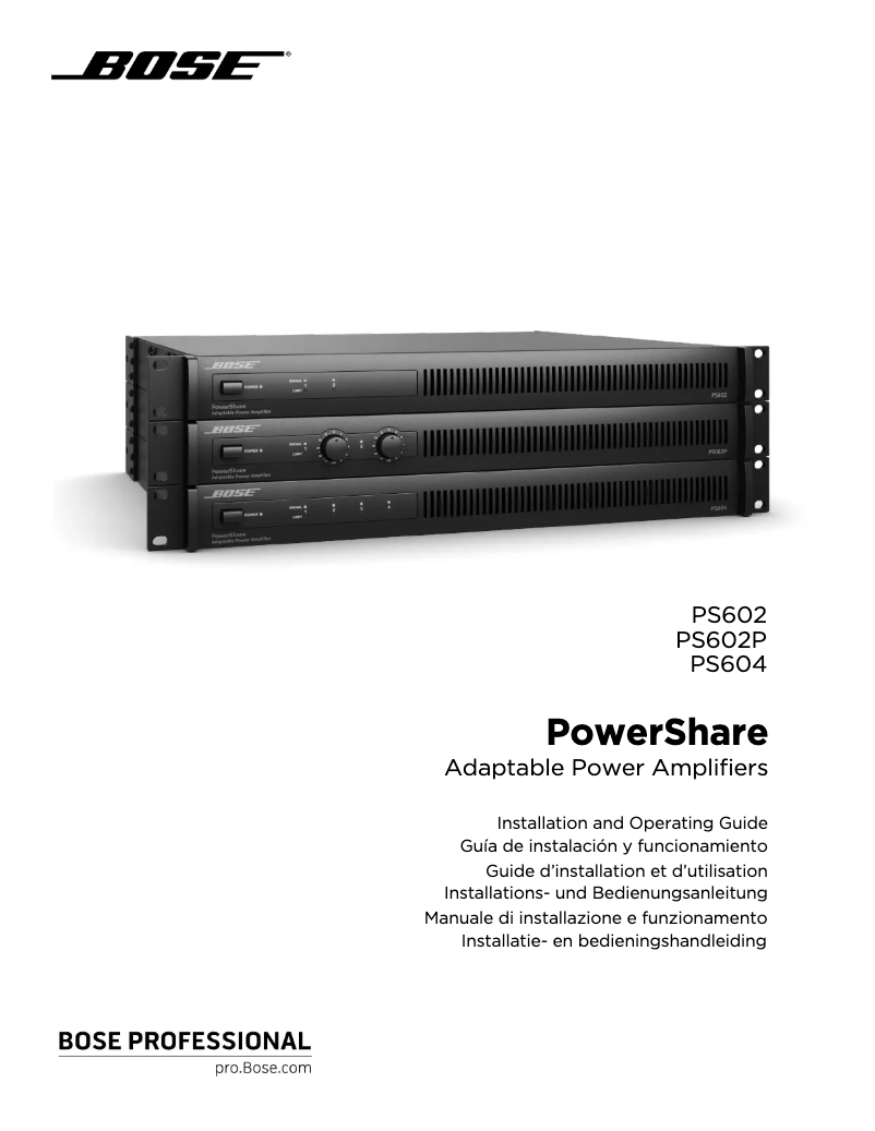 Page 1 de la notice Manuel utilisateur Bose PowerShare PS602P