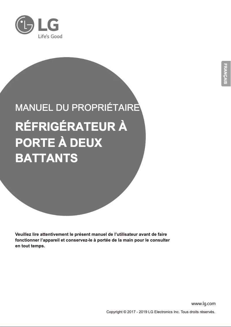 Imagen de la primera página del manual del dispositivo LSFXC2496S