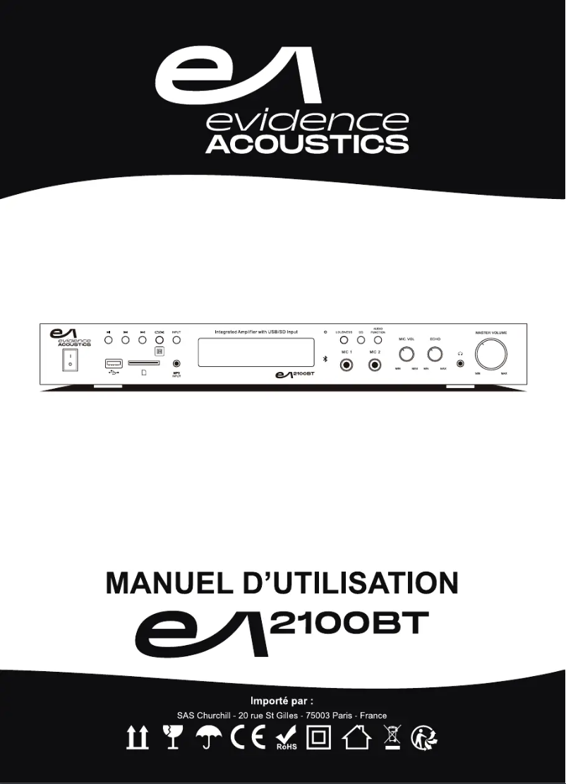 Page 1 de la notice Manuel utilisateur EA 2100BT