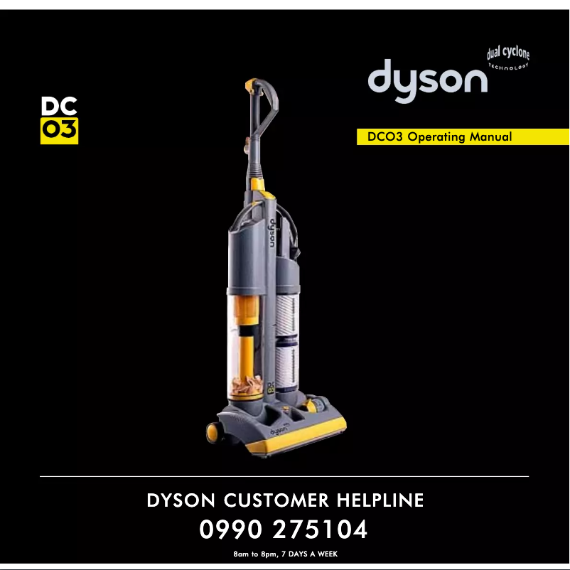 Page n°1 - Manuel utilisateur Dyson DC03