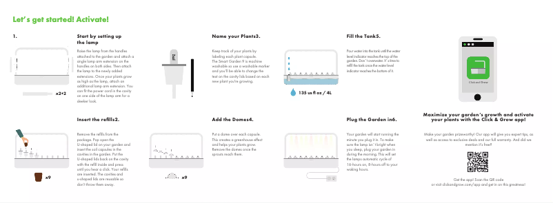 Image de la première page du manuel de l'appareil Smart Garden 9