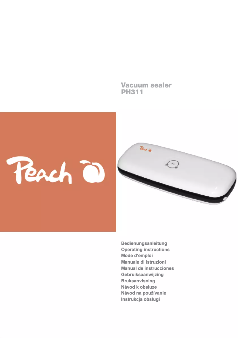 Page 1 de la notice Manuel utilisateur Peach PH311