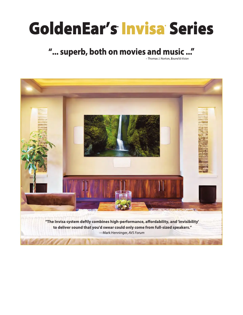 Page 1 de la notice Brochure GoldenEar Invisa JPS