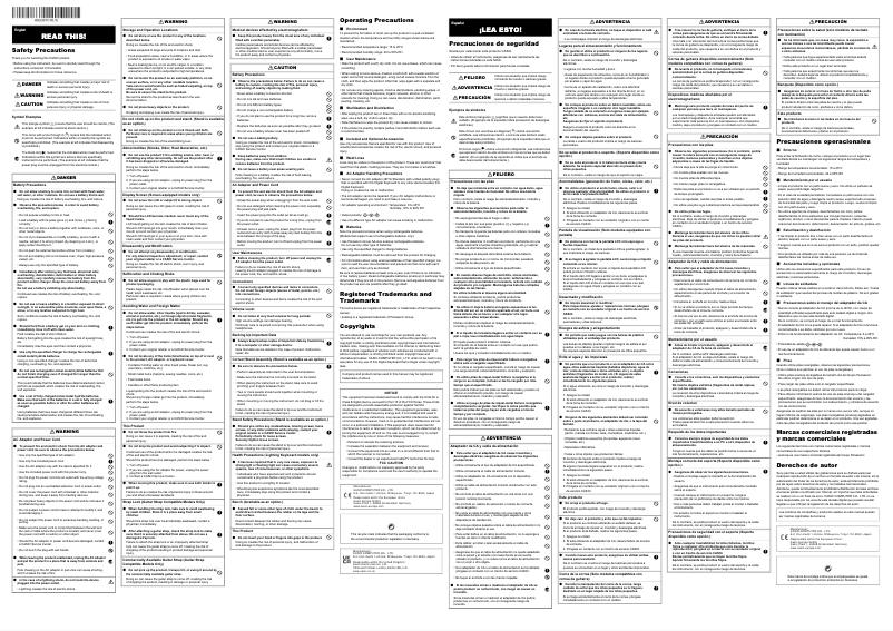 Page n°1 - Manuel utilisateur Casio SA-50