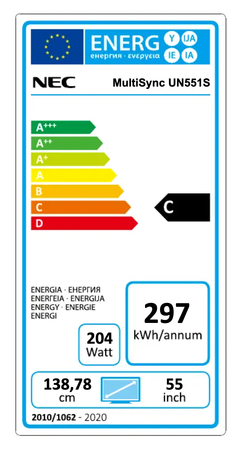 Imagen de la primera página del manual del dispositivo MultiSync UN551S