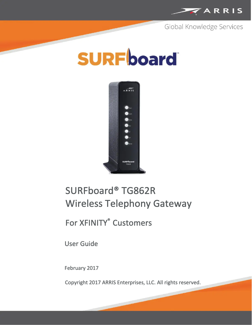 Image de la première page du manuel de l'appareil SURFboard TG862R