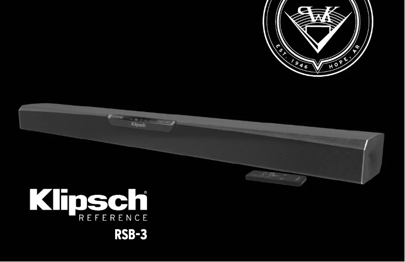 Page 1 de la notice Manuel utilisateur Klipsch RSB-3