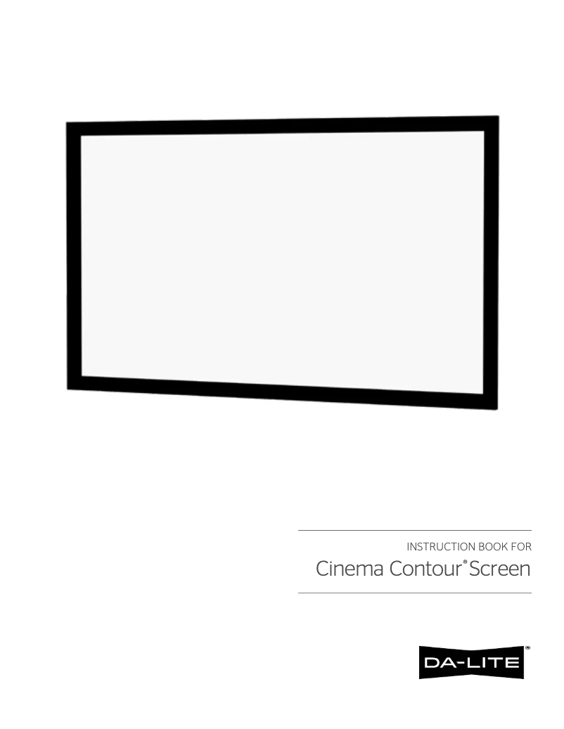 Page 1 de la notice Guide d'installation Da-Lite Cinema Contour