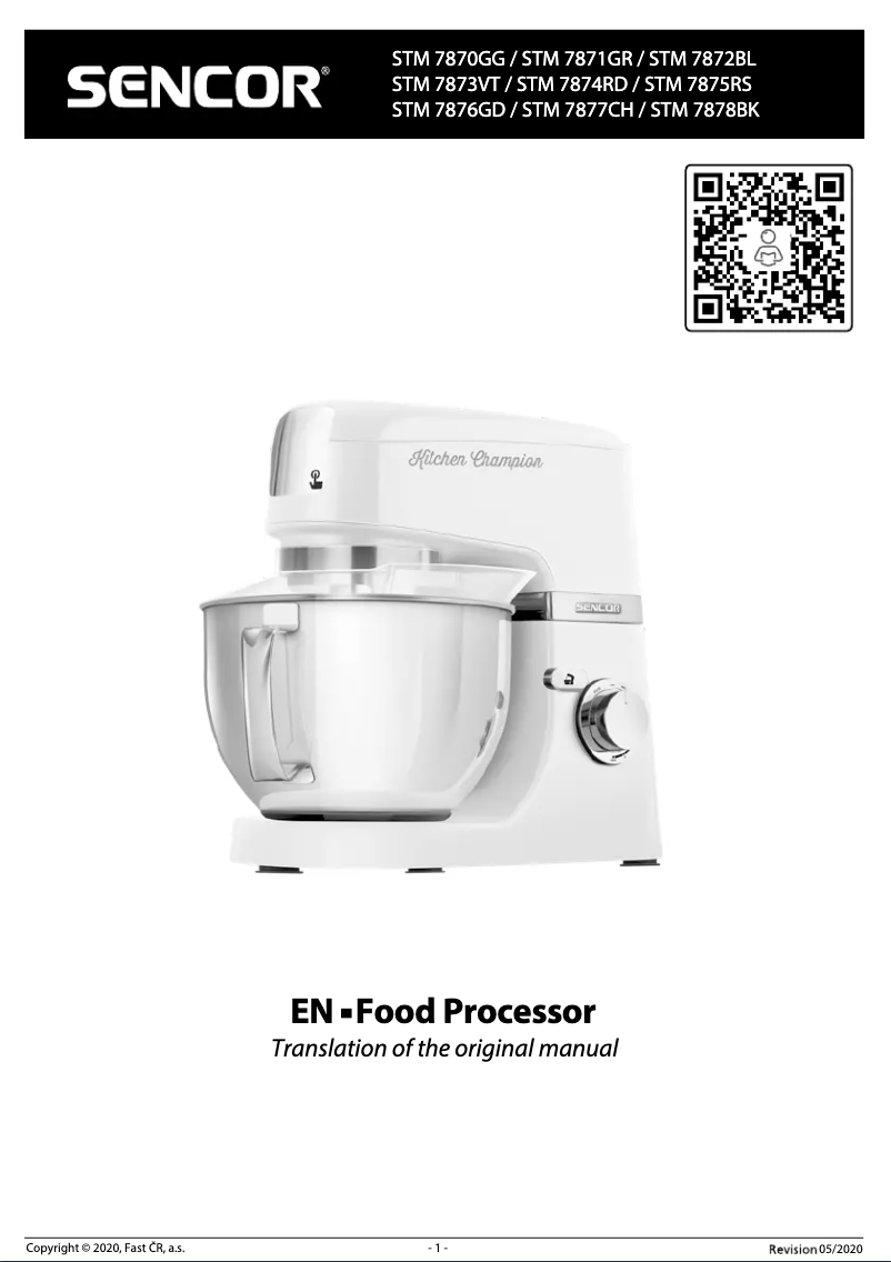 Page 1 de la notice Manuel utilisateur Sencor STM 7874RD