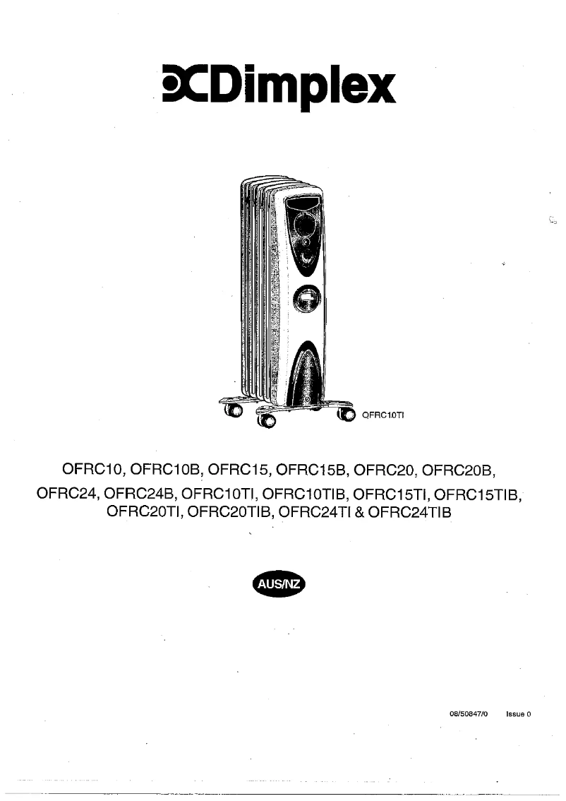 Page 1 de la notice Manuel utilisateur Dimplex OFRC24TIB