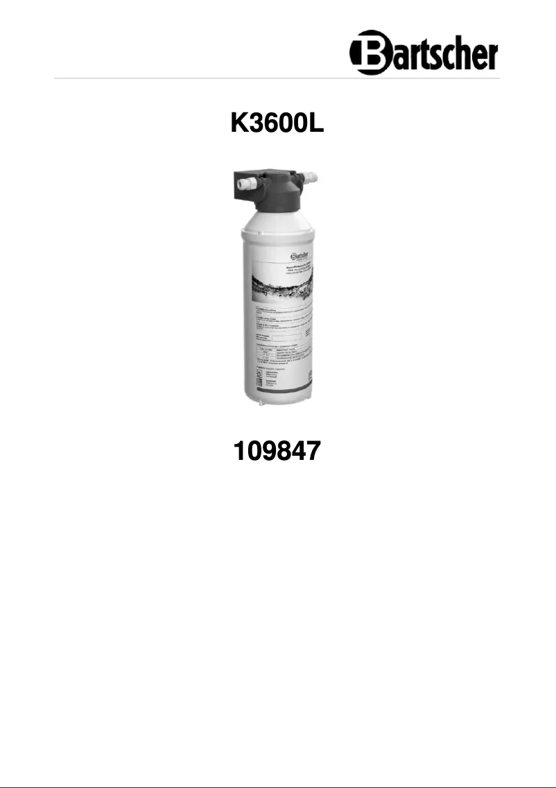 Image de la première page du manuel de l'appareil K3600L