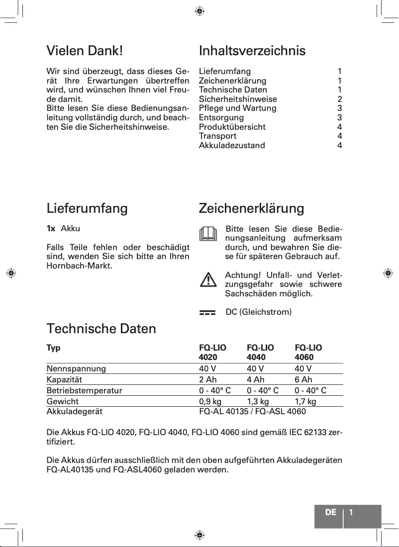 Page 1 de la notice Manuel utilisateur For_Q FQ-LIO 4060