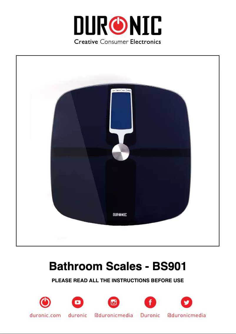 Page 1 de la notice Manuel utilisateur Duronic BS901