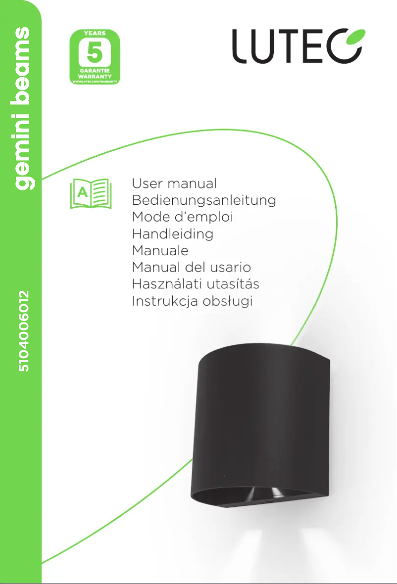 Page n°1 - Manuel utilisateur Lutec Gemini Beams