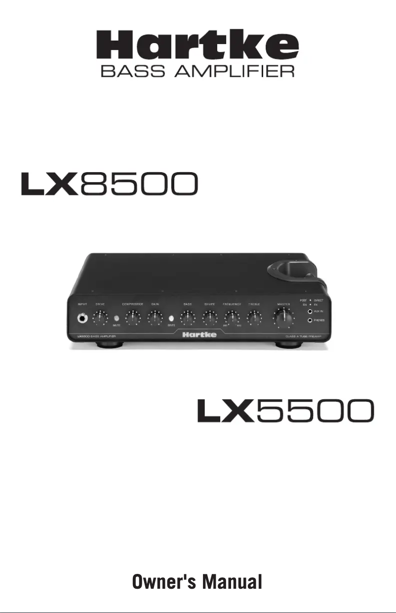 Page n°1 - Manuel utilisateur Hartke LX8500