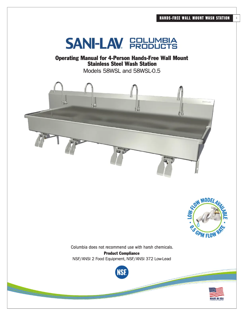 Imagen de la primera página del manual del dispositivo 58WSL