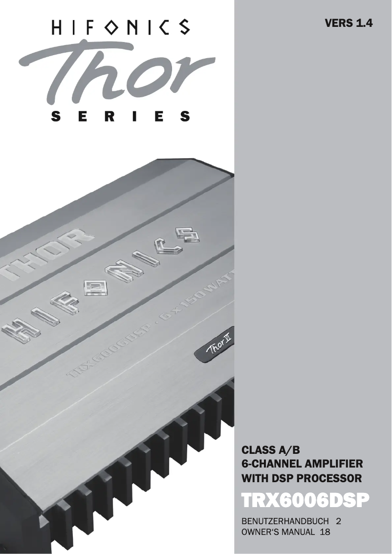 Image de la première page du manuel de l'appareil TRX6006DSP