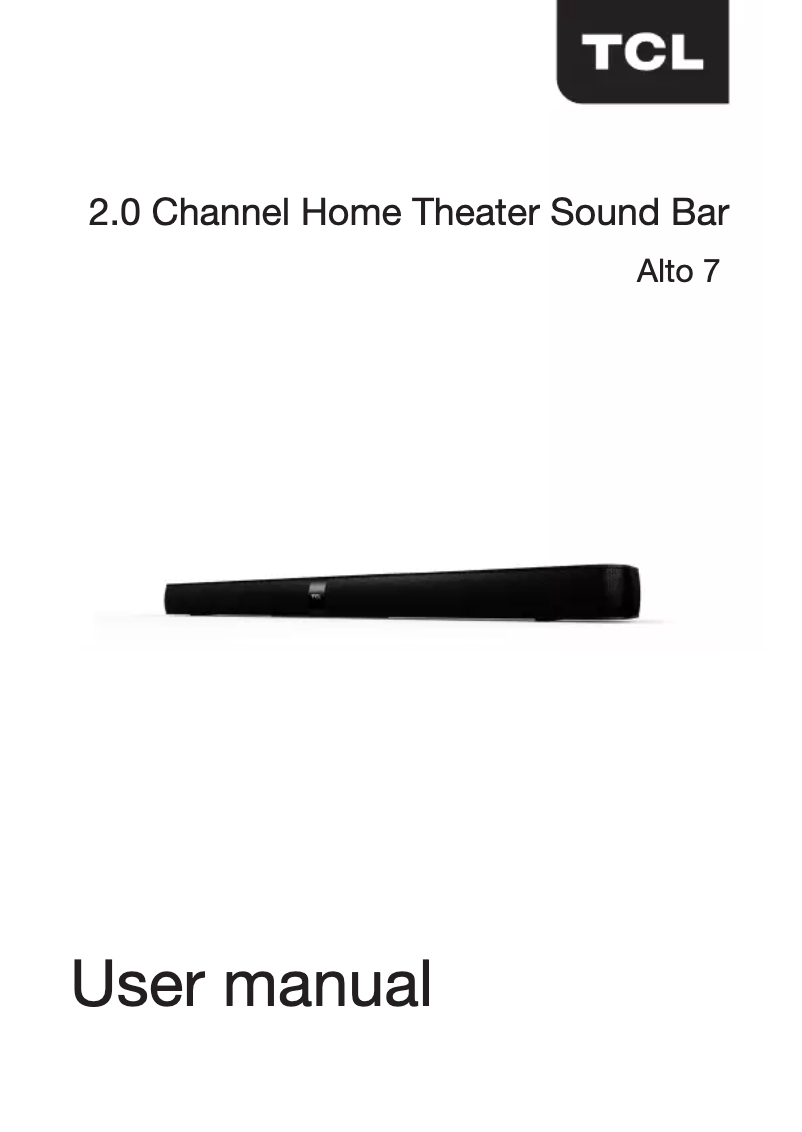 Page 1 de la notice Manuel utilisateur TCL Alto 7